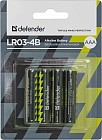 Батарея LR03 AAA «Defender» Alkaline LR03-4B, 4 штуки