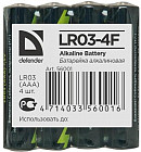 Набор батареек LR03 AAA «Defender» Alkaline LR03-4F