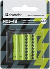 Батарея солевая R03 AAA «Defender» R03-4B, 4 штуки