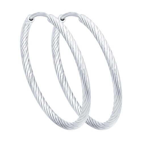 Серьги конго из серебра