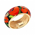 Кольцо из золоченого серебра с эмалью