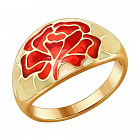 Кольцо из золоченого серебра с эмалью