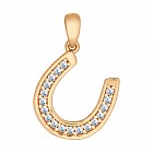 Подвеска из золоченого серебра с фианитами