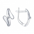 Серьги из серебра с бриллиантами