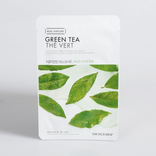 Маска для лица тканевая «Green Tea Face Mask» с экстрактом зеленого чая | Real Nature | The Face Shop