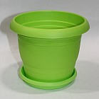Кашпо «Топрак» с поддоном (3 л), салатовый