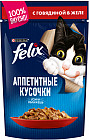 Корм для кошек «Аппетитные кусочки с говядиной в желе»