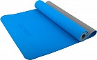 Коврик для йоги Starfit FM-201 (173x61x0,4 см), синий/серый