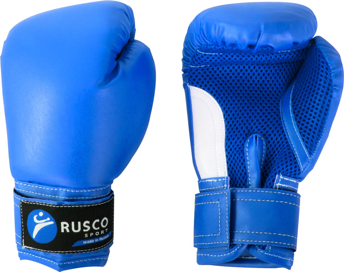 Перчатки боксерские детские Rusco, 6oz, кожзам, синий | Rusco