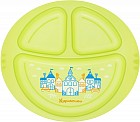 Тарелочка трехсекционная, цвет в ассортименте