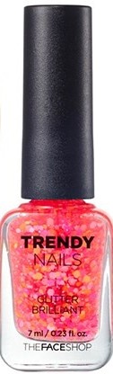 Лак для ногтей «Glitter Brilliant», оттенок GLI010 | Trendy Nails | The Face Shop