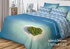 Комплект постельного белья «Island dreams» (евро, ранфорс, 2 наволочки 50х70)