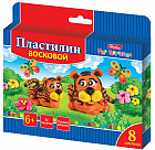 Пластилин восковой, 8 цветов