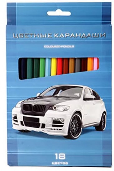 Карандаши цветные, 18 цветов