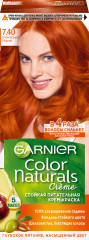 Garnier Стойкая питательная крем-краска для волос «Color Naturals», оттенок 7.40 Пленительный медный