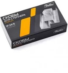 Скобы для степлера №24/6 (6 мм), 1000 шт | Hatber