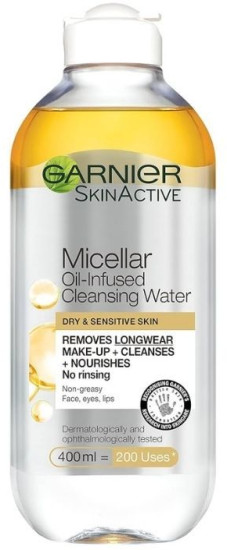 Мицеллярная вода для снятия стойкого макияжа двухфазная с маслами «Micellar Water Oil Infused Dry & Sensitive»