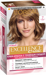 Крем-краска для волос cтойкая «Excellence», оттенок 7 Русый