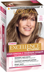 Крем-краска для волос cтойкая «Excellence», оттенок Русый пепельный