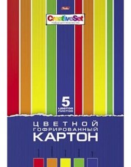 Картон гофрированный цветной, 5 цветов