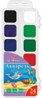 Краски акварельные медовые полусухие | Дельфины | Hatber