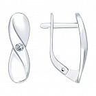 Серьги из серебра с бриллиантами