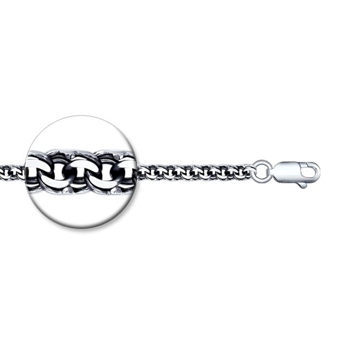 Браслет из серебра с алмазной огранкой