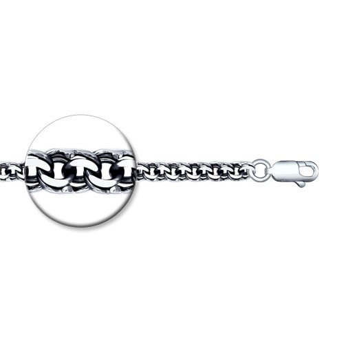 Браслет из серебра с алмазной огранкой