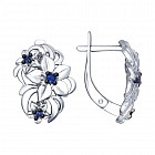 Серьги из серебра с фианитами