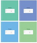 Тетрадь в клетку (12 листов формата А5), цвет в ассортименте