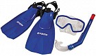 Набор для плавания (маска + трубка + ласты), р-р.28-31, цвет синий