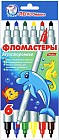 Фломастеры двухсторонние (6 цветов)