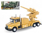Металлическая машинка Military Gun Truck «Транспортер с орудием»