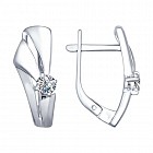 Серьги из серебра со Swarovski Zirconia