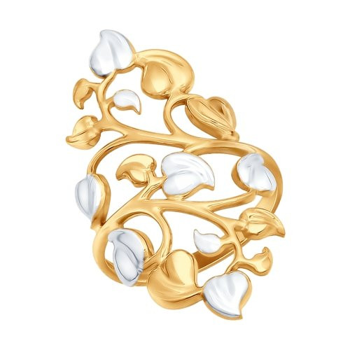 Позолоченное кольцо из серебра