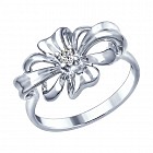 Кольцо из серебра с фианитами