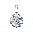 Подвеска из серебра с фианитами