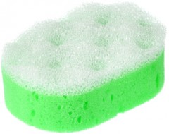 Мочалка c массажным слоем (14х9,5х5 см)