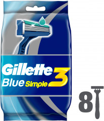 Бритвы одноразовые Gillette Blue Simple 3, 8 шт
