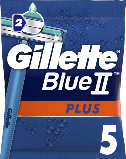 Бритвы одноразовые Gillette Blue II Plus, 5 шт