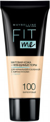 Тональный крем для лица «Fit Me», оттенок 100 Фарфоровый