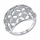 Кольцо из серебра с фианитами