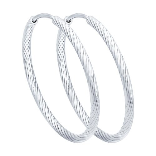 Серьги конго из серебра