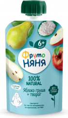 Пюре «Яблоко, груша с творогом»