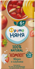Компот неосветленный «Яблоко и клубника»