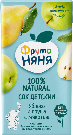 Сок «Яблоко и груша с мякотью»