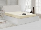Простыня трикотажная «Acacia» на резинке (1,5-спальная, хлопок, 100x200+30 см), цвет кремовый