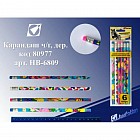 Набор карандашей «Цветные капли» чернографитовые с ластиком. 6шт. не заточен