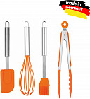 Набор силиконовых инструментов «Подарок кулинару» (оранжевый, 4 предмета)