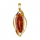 Подвеска из серебра с янтарем